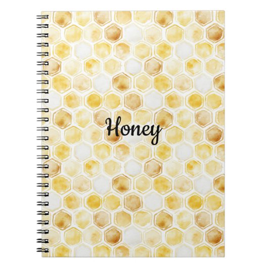 Goldgelbe Honigwabe Notizblock (Vorderseite)