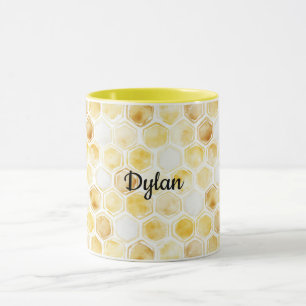 Goldgelbe Honigwabe Tasse