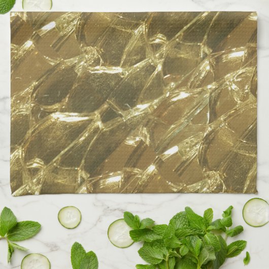 goldgelbe Lichter aus goldfarbenem Bar Küchentuch (Gefaltet)