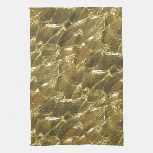 goldgelbe Lichter aus goldfarbenem Bar Küchentuch (Vertikal)