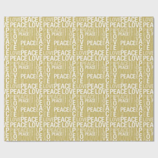 Goldgelbe Liebe Geschenkpapier (Flach)