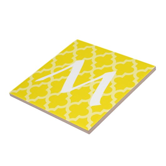 Goldgelbe marokkanische Stimmungen Quatrefolie w/ Fliese (Seite)