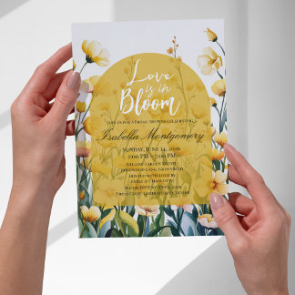 Goldgelbe Palette Love in Bloom Brautparty Einladung