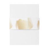 Goldgelbe Pinselstriche Hochzeitsmonogramm Einladungsbanderole (Rückseitenbeispiel)