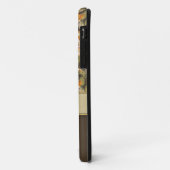 Goldgelbe Rosen auf Brown mit Monogramm Case-Mate iPhone Hülle (Hinten/Links)