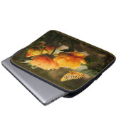 Goldgelbe Schmetterling Laptopschutzhülle (Vorne Knopf)
