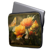 Goldgelbe Schmetterling Laptopschutzhülle (Vorderseite Links)