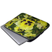 goldgelbe Stiefmütterchen, Laptopschutzhülle (Vorne Knopf)