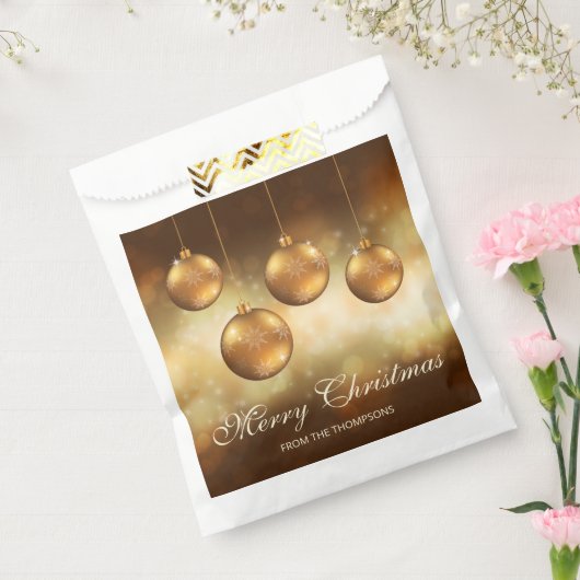 goldgelbe Weihnachtsbaumchen mit eigenem Text Geschenktütchen (Versiegelt)