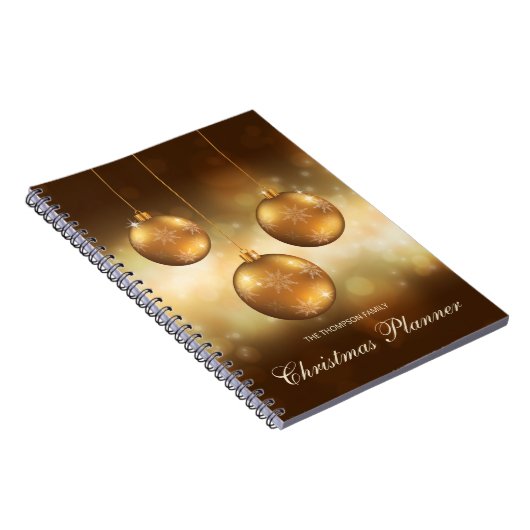 goldgelbe Weihnachtsbaumchen mit eigenem Text Notizblock (Rechte Seite)