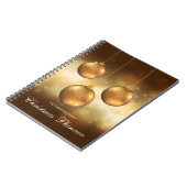 goldgelbe Weihnachtsbaumchen mit eigenem Text Notizblock (Linke Seite)