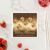 goldgelbe Weihnachtsbaumchen mit eigenem Text Serviette (Beispiel)