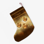 Goldgelbe Weihnachtsbaumchen mit Individuelle Name Kleiner Weihnachtsstrumpf (Rückseite (Hängend))