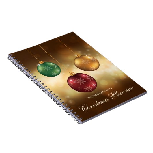 goldgelbe Weihnachtsbaumchen mit individuellem Tex Notizblock (Rechte Seite)