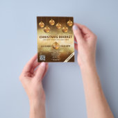 Goldgelbe Weihnachtskugeln - Weihnachtsmarkt Flyer (Gruppe)