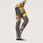 Goldgelber Ahorn verlasse Herbstasphaltsstraße Leggings (Rechts)