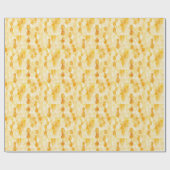 Goldgelber Honig-Geburtstag Geschenkpapier (Flach)