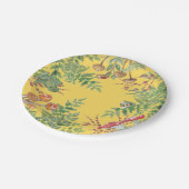 Goldgelber Waldfrosch Bienenpilz Rustikaler Pickni Pappteller (Schrägansicht)