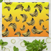 goldgelbes Bananenmuster, Geschirrtuch (Gefaltet)