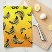 goldgelbes Bananenmuster, Geschirrtuch (Viertel Falte)