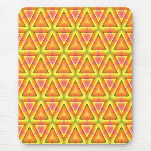 Goldgelbes Dreieckmuster Mousepad (Vorne)