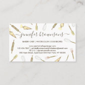 Goldgelbes Haus Bäckerei Konditorei Koch Visitenkarte (Rückseite)