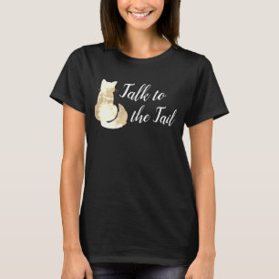 Goldgelbes Katze Abstract Sprich mit dem Schwanz T T-Shirt
