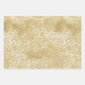 Goldgelbes weißes Ombre Zebra Leopard Geschenkpapier Set (Vorderseite 2)
