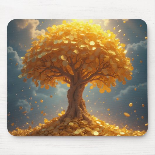 Goldgeld-Goldmünzen Mousepad (Vorne)