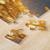 Goldgeld-Goldmünzen Puzzle (Seite)