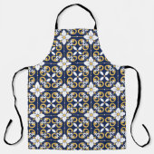Goldgeometrisch-blaue marokkanische Dekoration Schürze (Vorderseite)