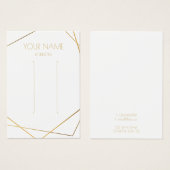 Goldgeometrische Armband-Grafikkarte (Vorne & Hinten)