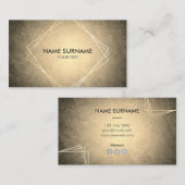 Goldgeometrische lederne SozialVisitenkarte Visitenkarte (Vorne/Hinten)