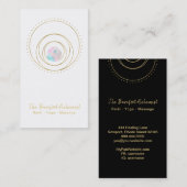 *~* Goldgeometrische Mandala-heilige Geometrie Visitenkarte (Vorne/Hinten)