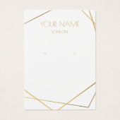 Goldgeometrische Ohrring-Anzeige zeigt soziale Sym (Vorderseite)