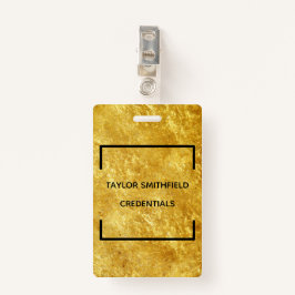 Goldgeometrische quadratische moderne trendy ausweis