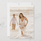 Goldgeometrische virtuelle Hochzeitskarte (Rückseite)