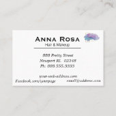 *~* Goldgeometrischer Girly lila magentaroter Visitenkarte (Rückseite)