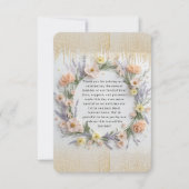 Goldgepresste Wildblume in der Blütendusche Dankeskarte (Vorderseite)