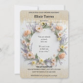 Goldgepresste Wildblume in der Blütendusche Einladung (Vorderseite)