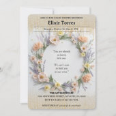 Goldgepresste Wildblume in der Blütendusche Einladung (Vorderseite)