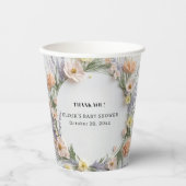 Goldgepresste Wildblume in der Blütendusche Pappbecher (Vorderseite)