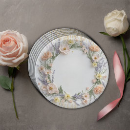 Goldgepresste Wildblume in der Blütendusche Pappteller