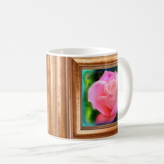 Goldgerahmte Rose durch Lulumama Kaffeetasse (VorderseiteRechts)