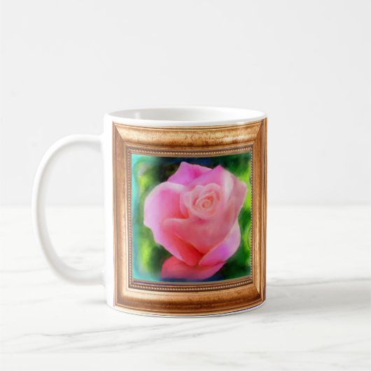 Goldgerahmte Rose durch Lulumama Kaffeetasse (Links)