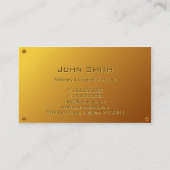 Goldgerechtigkeit stuft visitenkarte (Rückseite)