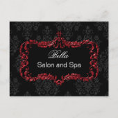 Goldgeschäft mit rotem Damast Dankeschön an Karten (Vorderseite)