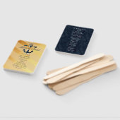 Goldgestreifte Folienanker Hochzeitsprogramm Handv Fächer (Non-assembled)