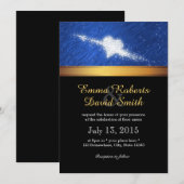 Goldgestreifter Fall bei der Hochzeit der Liebe Einladung (Vorne/Hinten)