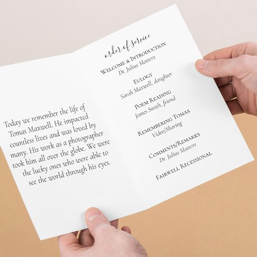 Goldgetrimmte Feier des Lebens geklappt Programm